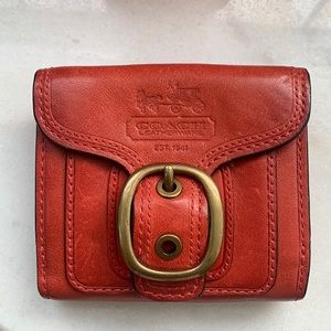Coach Wallet - orange and pink